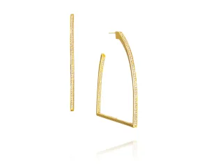 1.86ct Stirrup Hoop Earrings | Gold