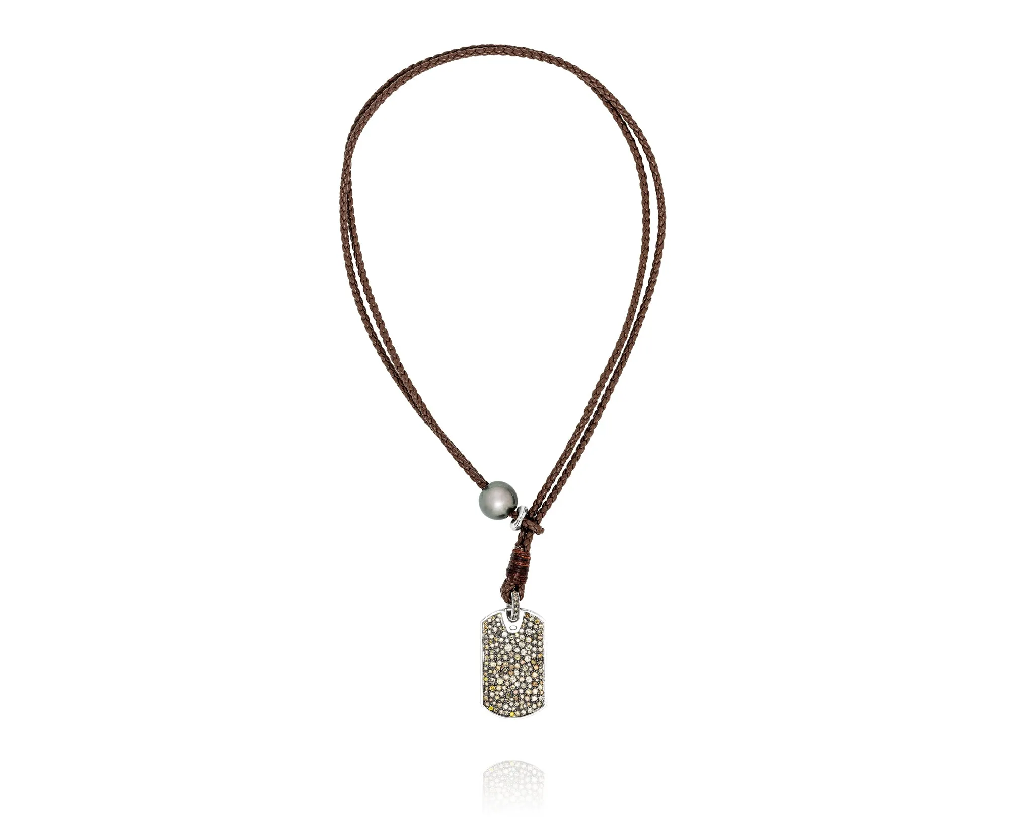 4.3ct Diamond Dog Tag Necklace