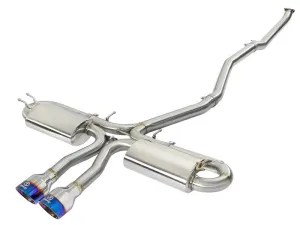 aFe Takeda 3in 304 SS Cat-Back Exhaust System w/ Blue Tips 2017  Honda Civic Si 4Dr I4 1.5L (t)