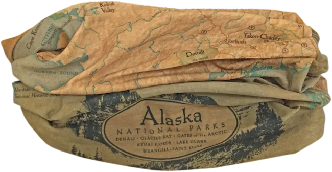 Antique Alaska Map Bana Headwrap