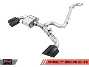 AWE Tuning 18-19 Audi TT RS 2.5L Turbo Coupe 8S/MK3 SwitchPath Exhaust w/Diamond Black RS-Style Tips