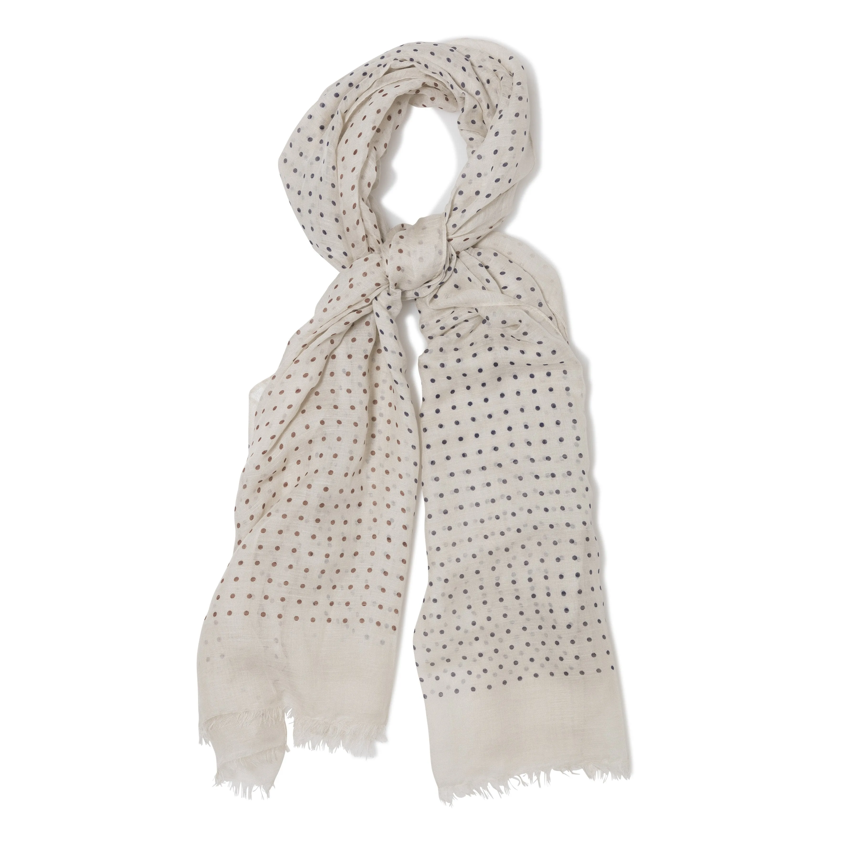 Bicolor Dots Print Scarf