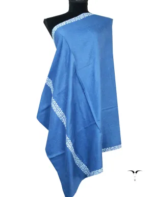 blue embroidery pashmina shawl 8522