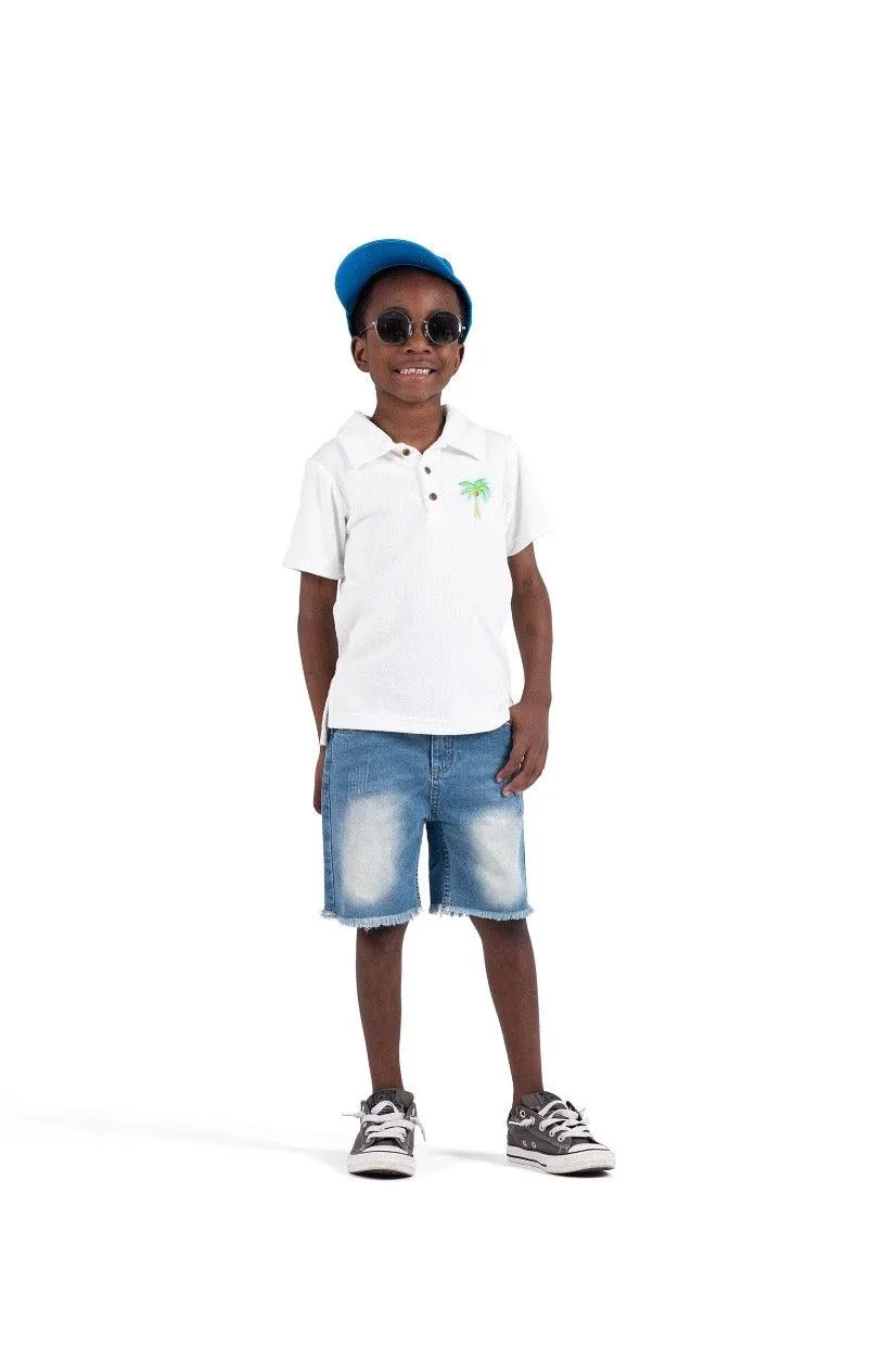 Boys Bottoms | Light Wash Denim Shorts | Appaman