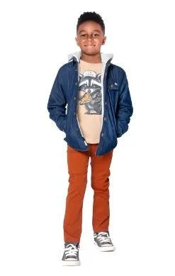 Boys Tops | Glen Hooded Shirt- Denim | Appaman