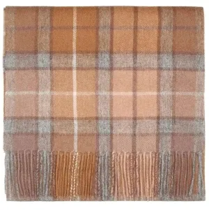 Camel Buchanan Tartan Lambswool Scarf