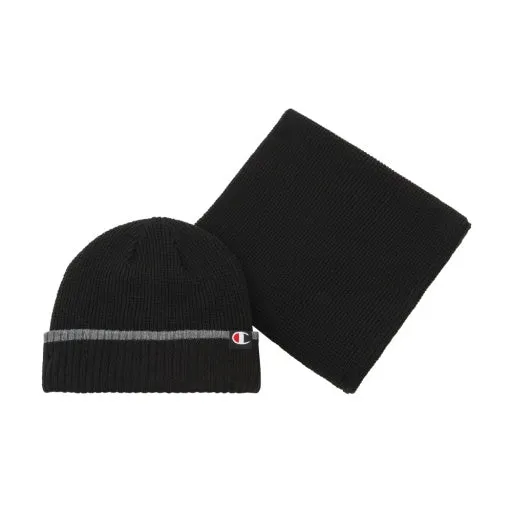 Champion Waffle Knit Beanie & Scarf Set