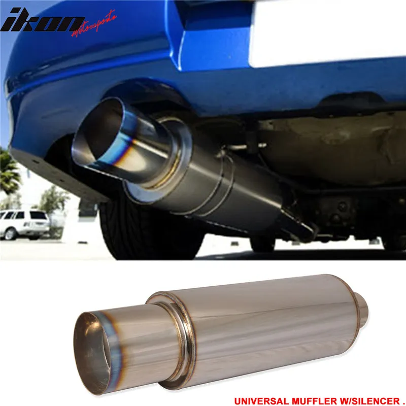 Chrysler Lebaron N1 Style 4 Inch Sus304 Muffler Stainless Steel