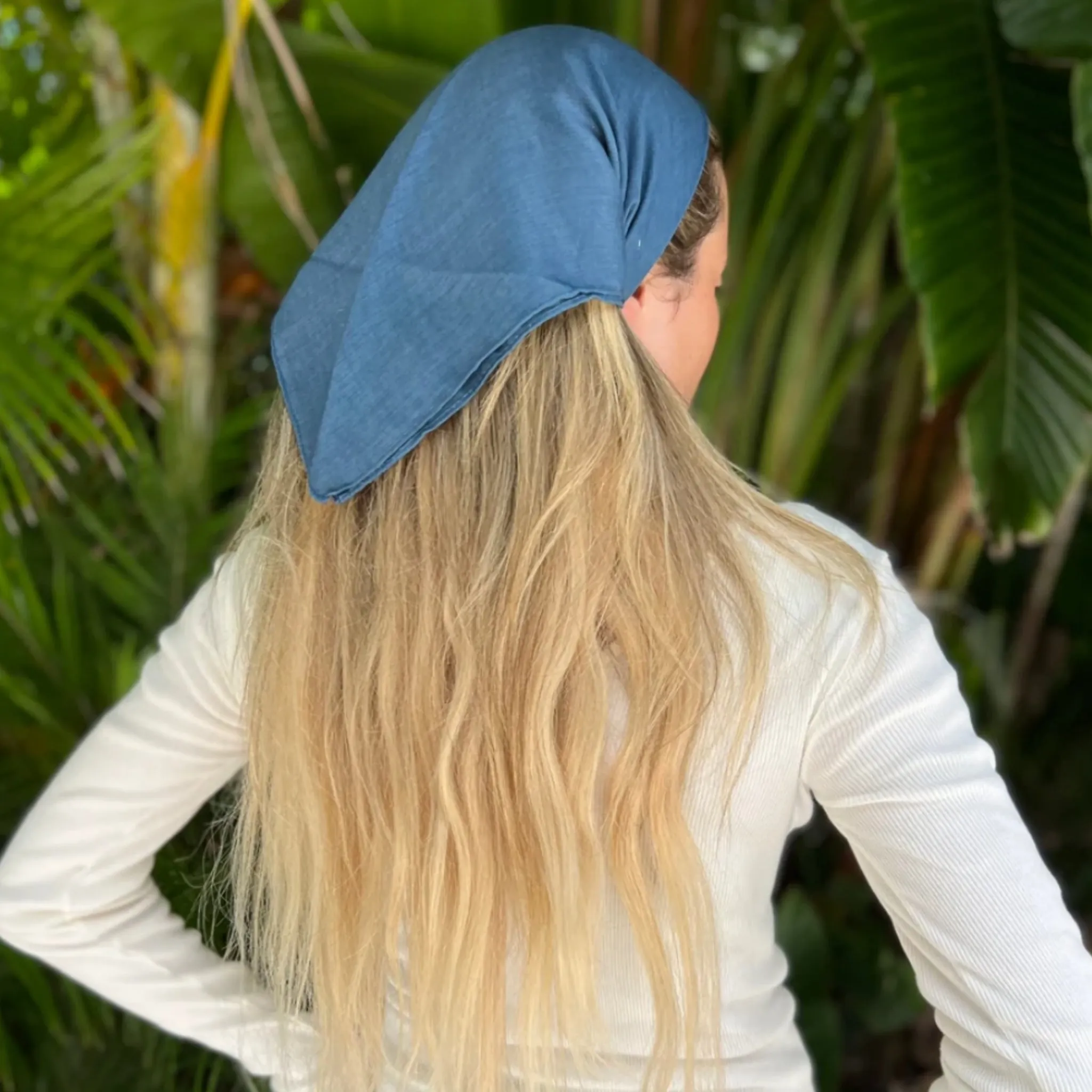 Cotton Solid Bandana Square SB Headscarf