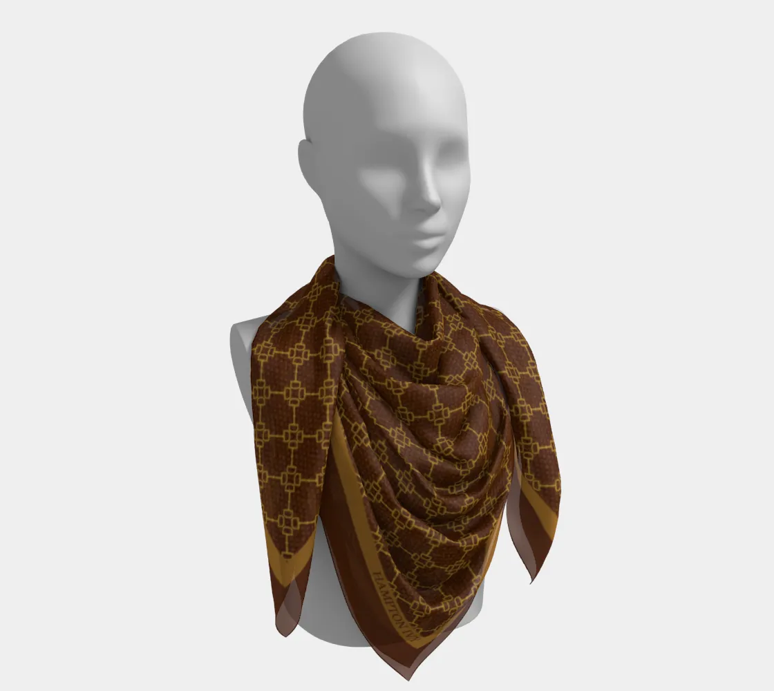 Equestrian Style Horse Bit Satin Scarf