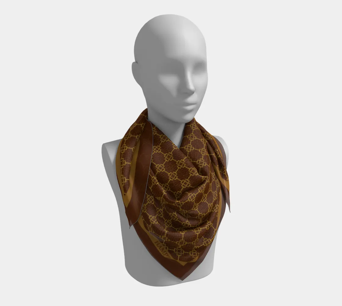 Equestrian Style Horse Bit Satin Scarf