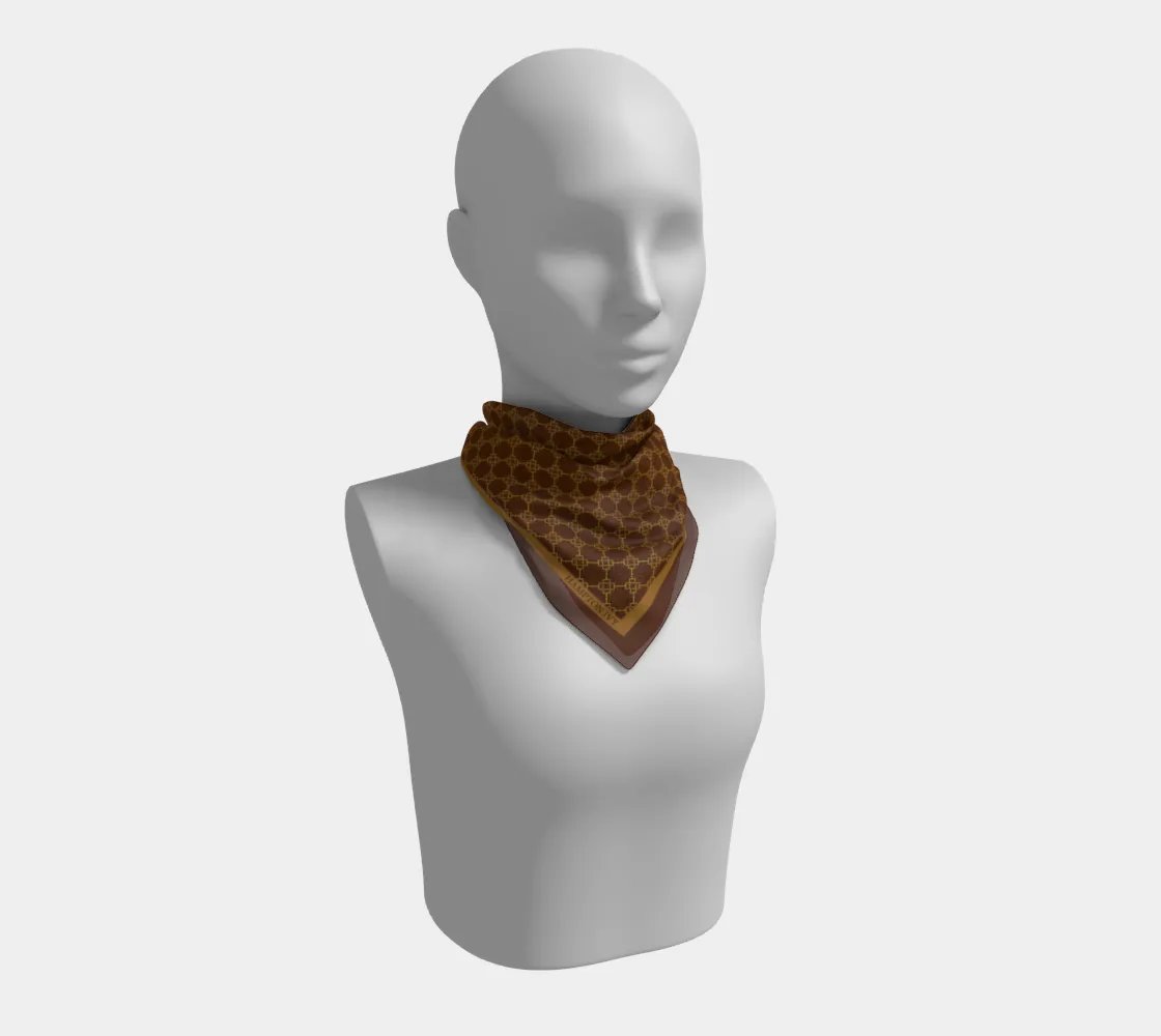 Equestrian Style Horse Bit Satin Scarf