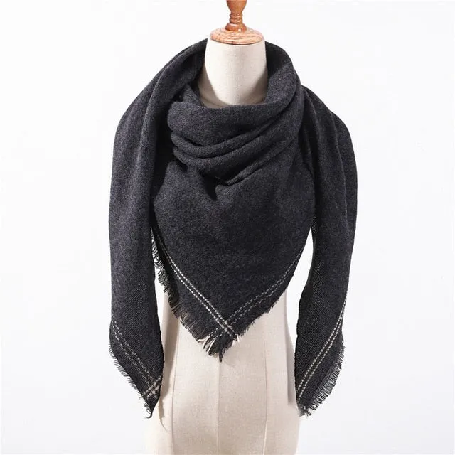 Fashion Cashmere Plaid Scarf Printed Bandana Shawl #MS-1