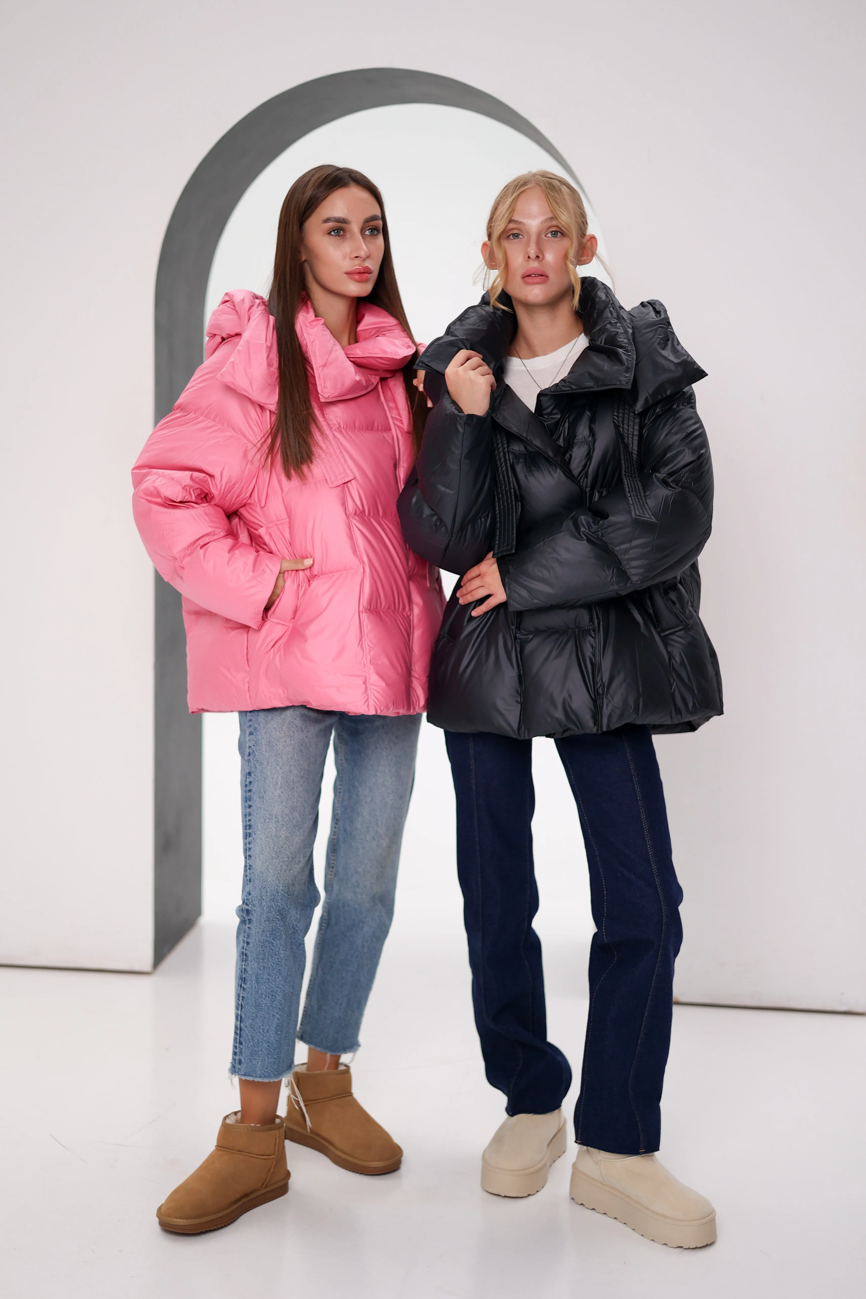 FeatherLite Relaxed Down Puffer in Pink