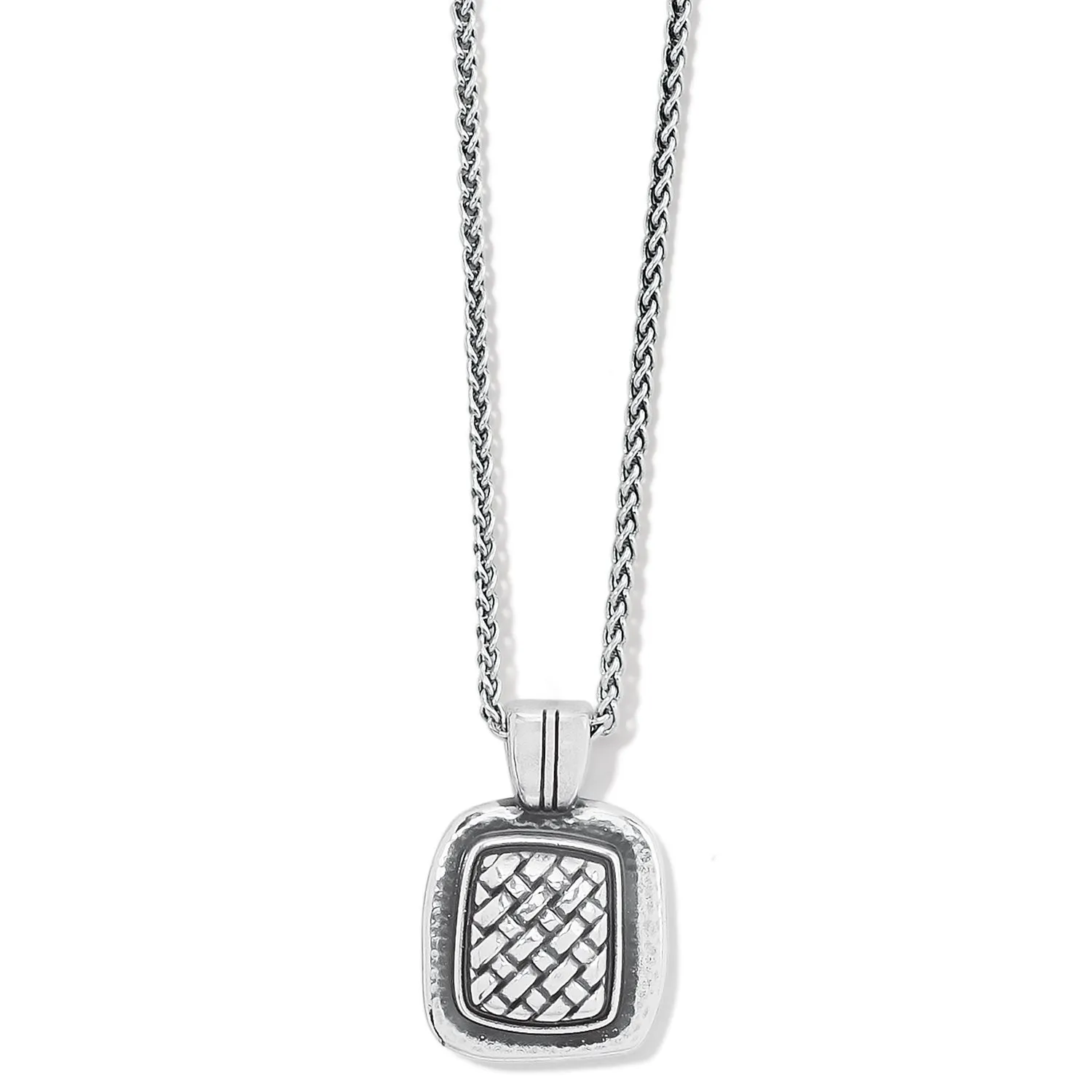 Ferrara Artisan Square Pendant Necklace