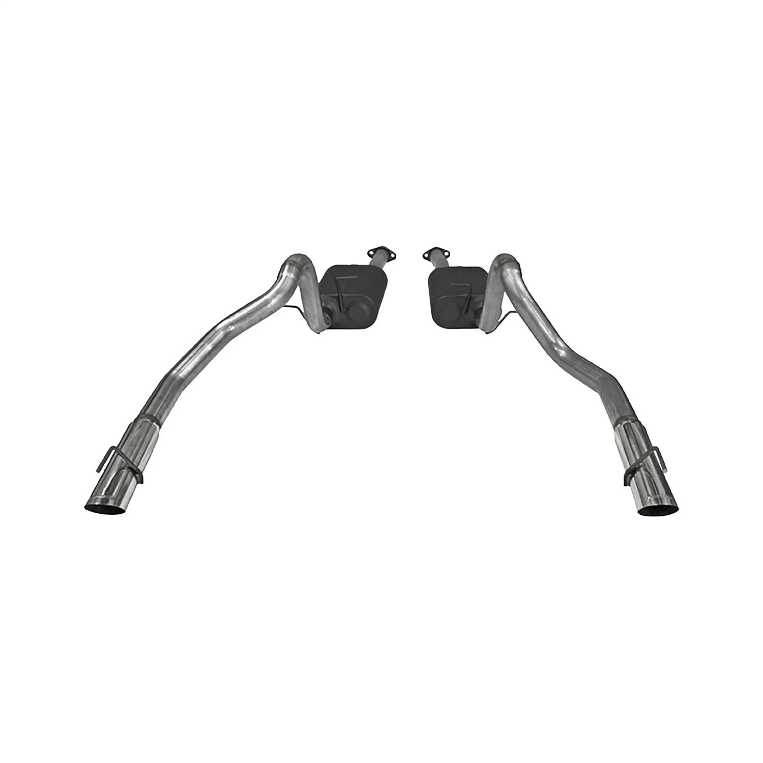 Flowmaster American Thunder Cat-Back Exhaust System - 2-1/2 in Diameter - Dual Rear Exit - 3 in Polished Tips - Ford Modular - GM Fullsize Truck 1999-2004