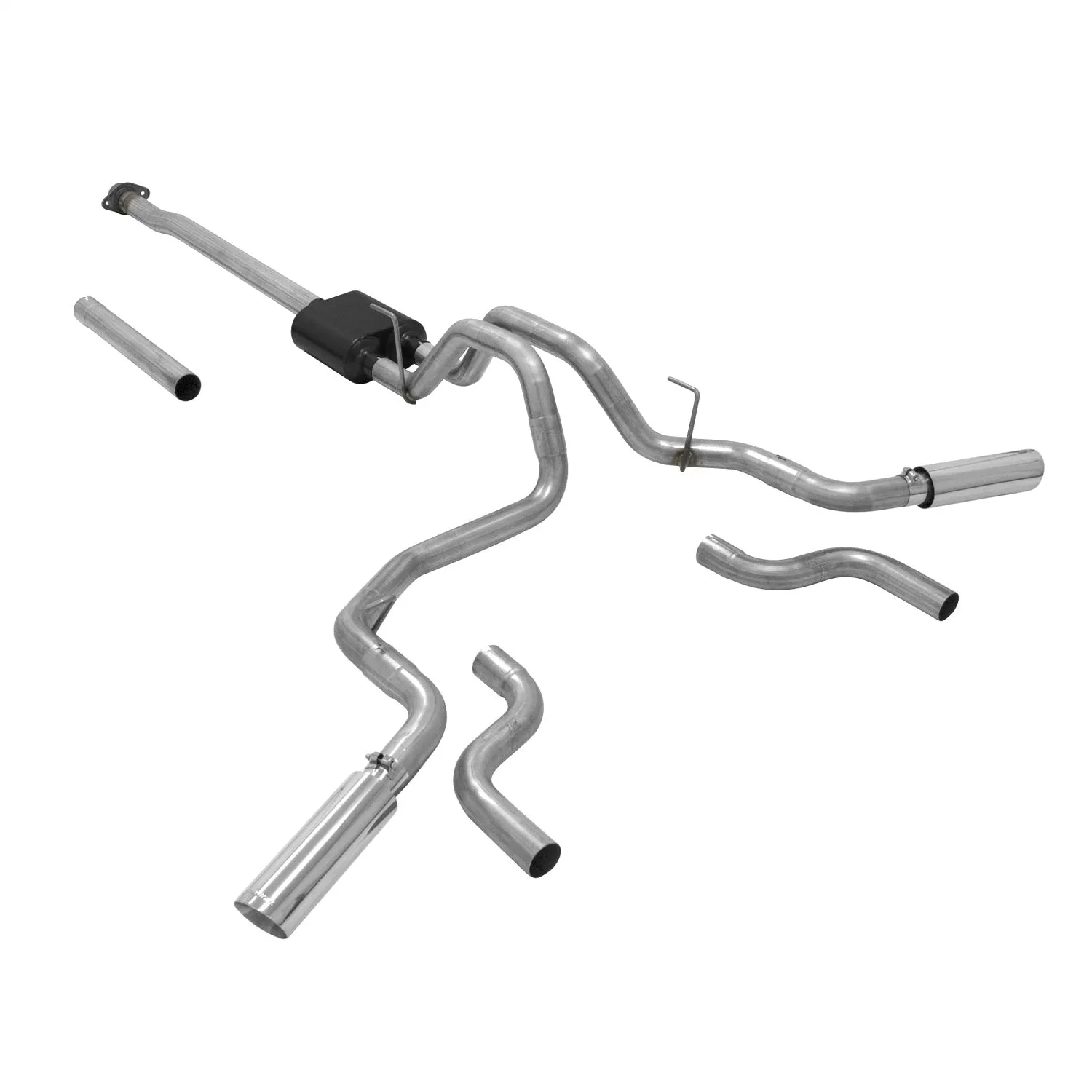 Flowmaster American Thunder Cat-Back Exhaust System - 2-1/2 in Tailpipe - 3-1/2 in Tips - Ford Fullsize Truck 2015-20