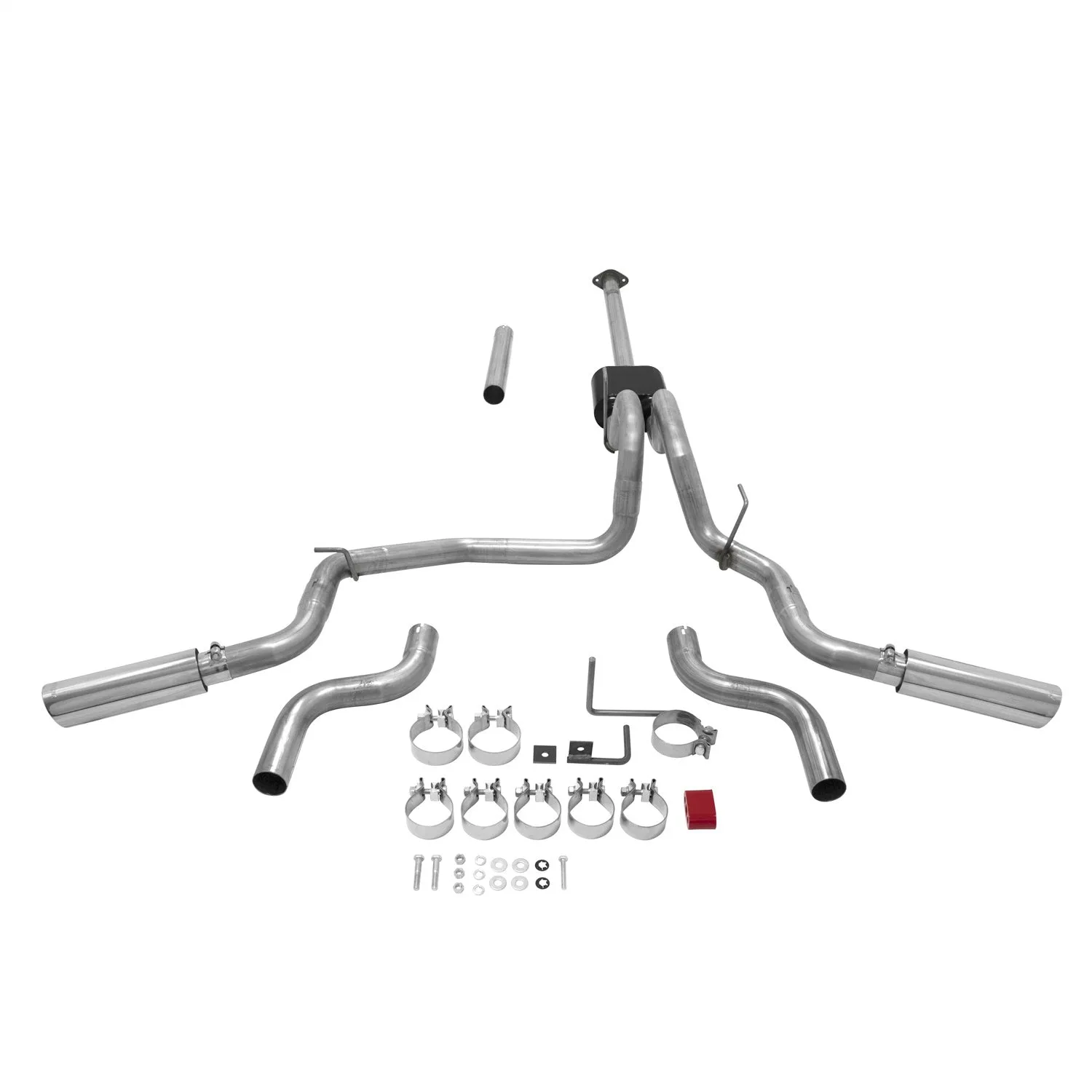 Flowmaster American Thunder Cat-Back Exhaust System - 2-1/2 in Tailpipe - 3-1/2 in Tips - Ford Fullsize Truck 2015-20