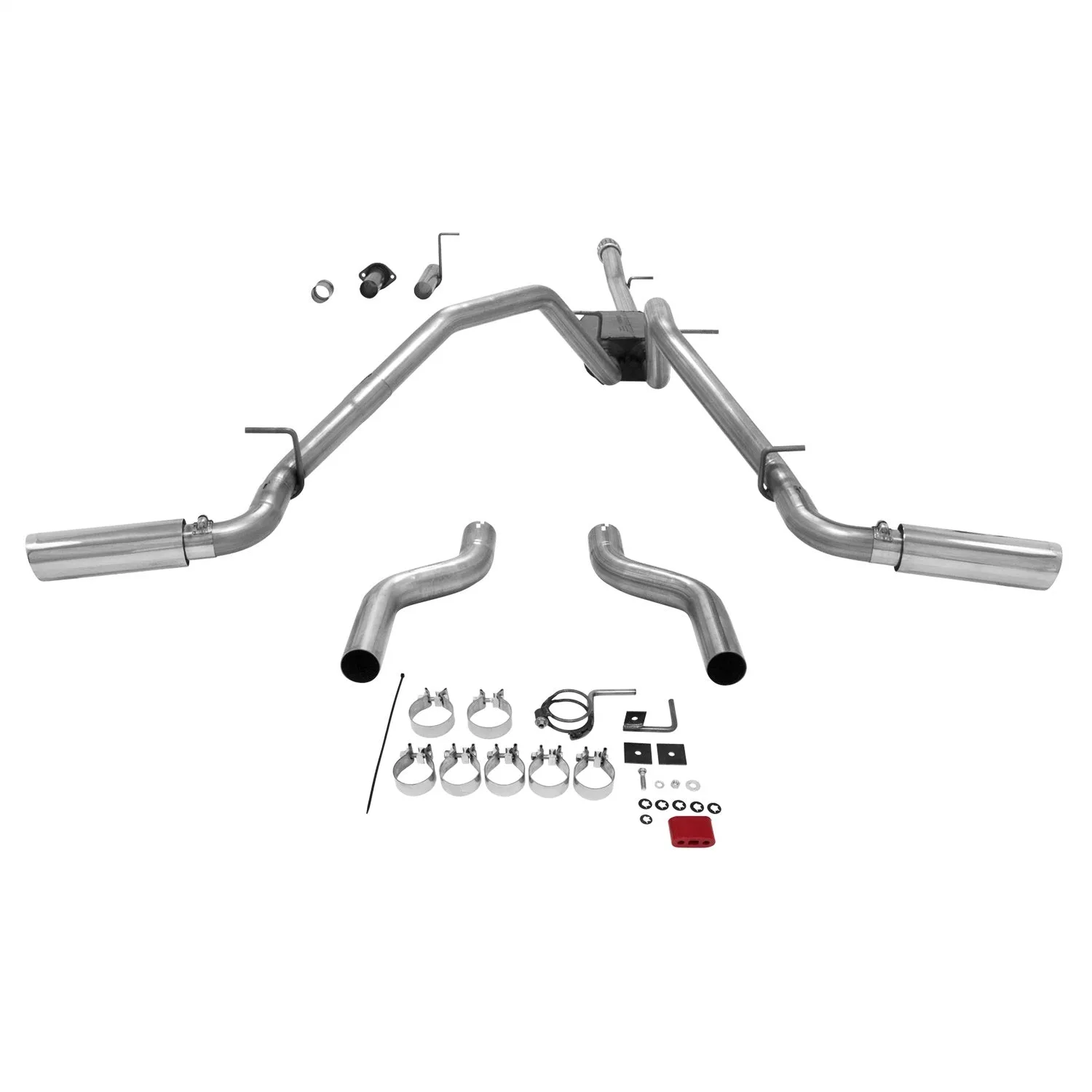 Flowmaster American Thunder Cat-Back Exhaust System - 2-1/2 in Tailpipe - 3-1/2 in Tips - GM Fullsize Truck 2007-14