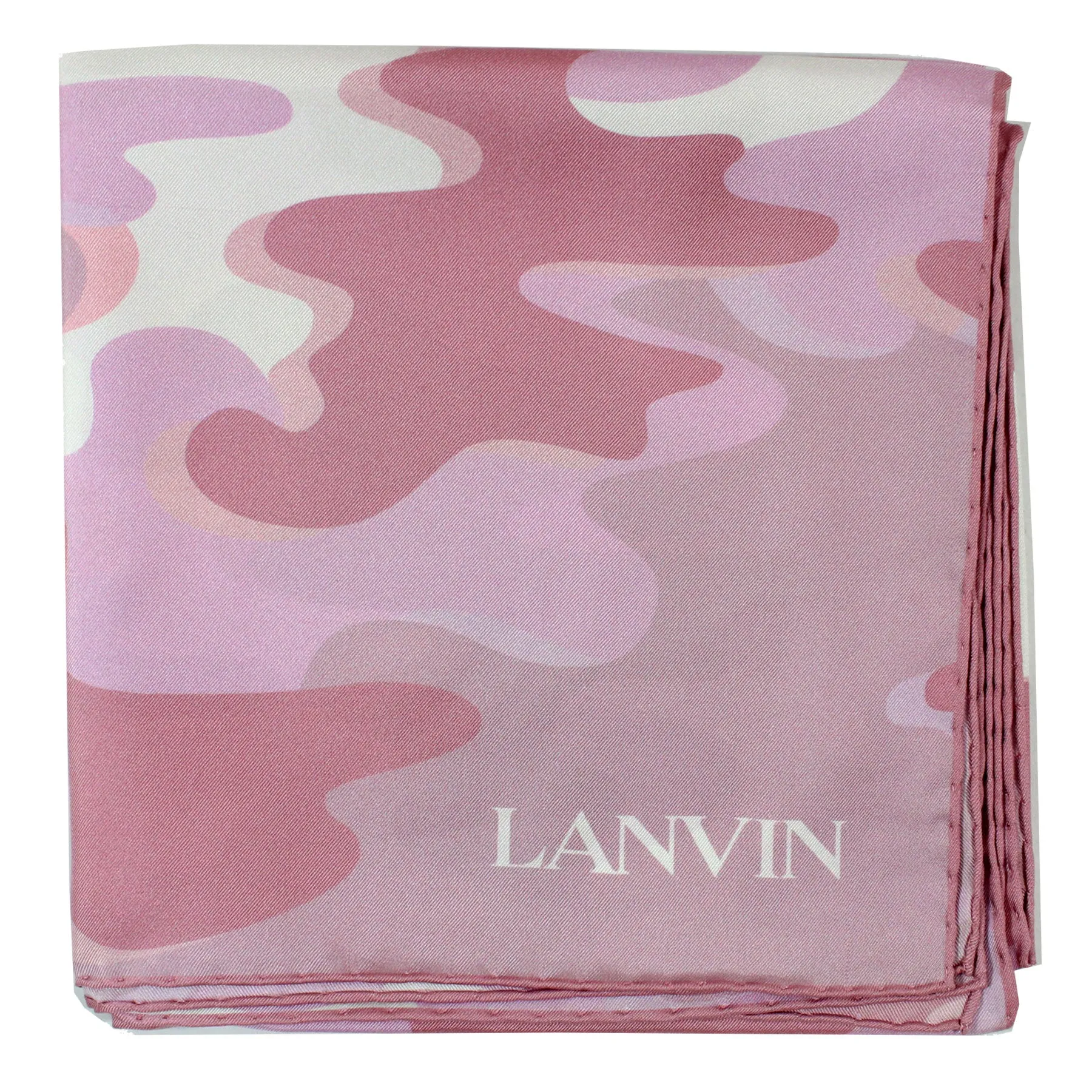 Lanvin Scarf Pink Camo - Twill Silk Square Foulard