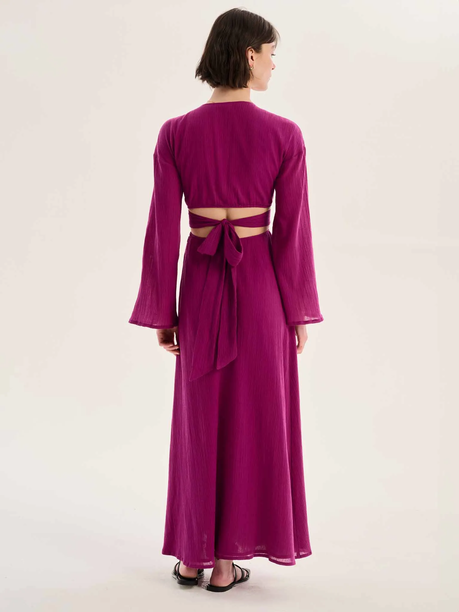 Orla Cut Out Maxi Dress in Purple