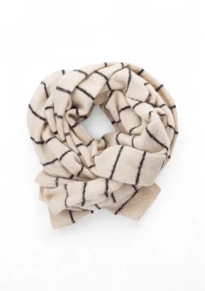 Ray With Stripe Scarf - Cream