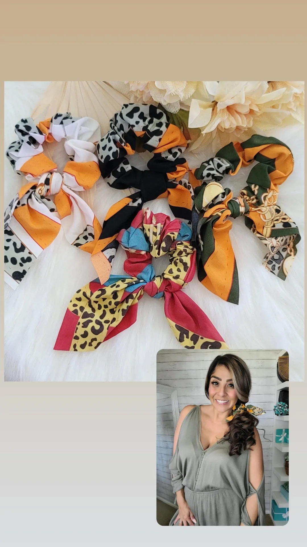 Scrunchie Scarves with Animal print