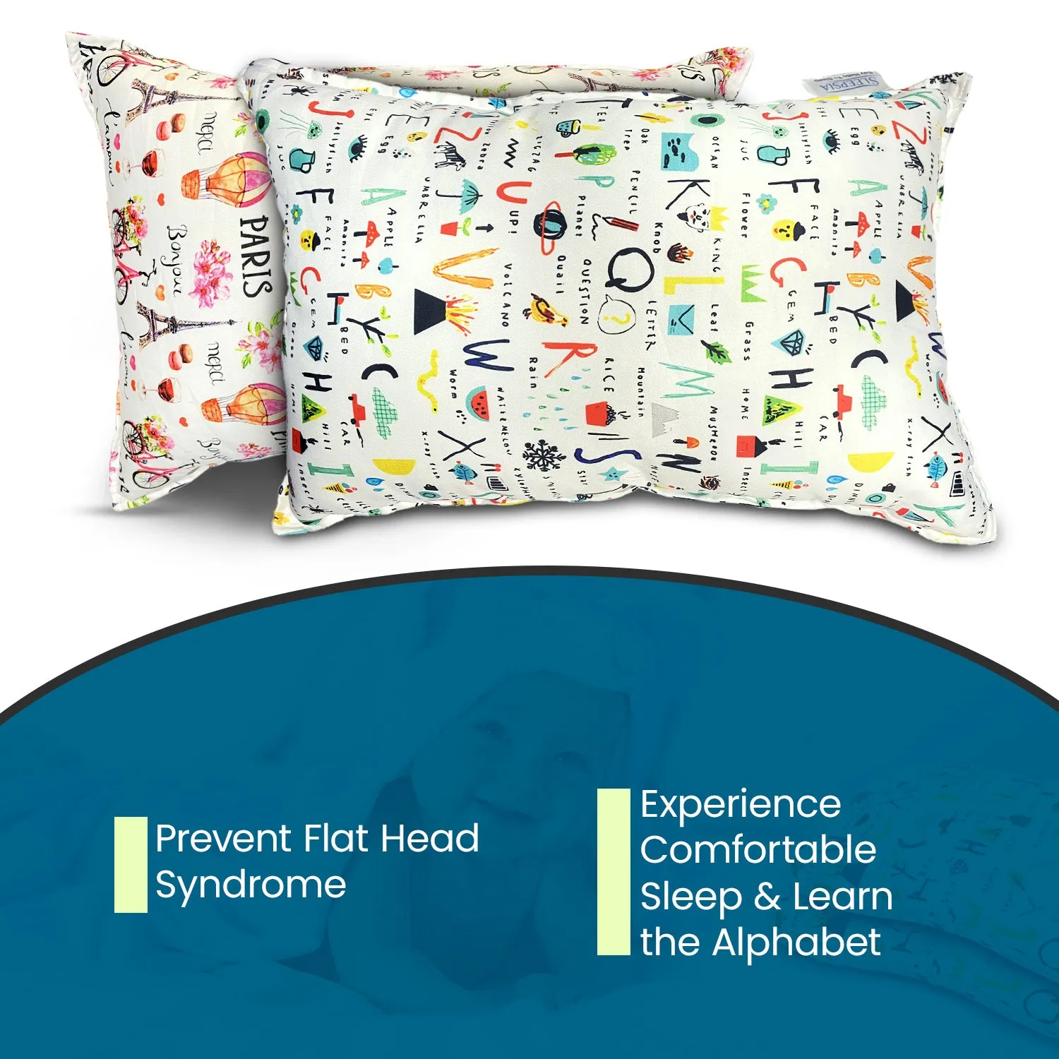 Sleepsia Microfiber Baby Pillow (Combo)