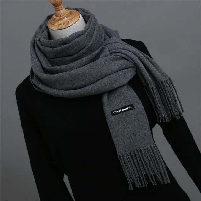 Solid Color Winter Cashmere Scarves