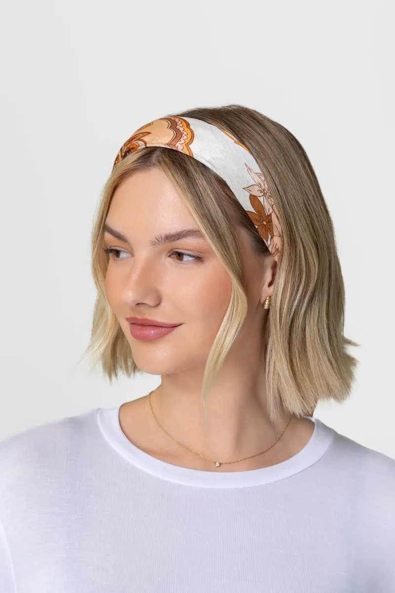 SQUARE HEAD SCARF (PINK FLOWER)