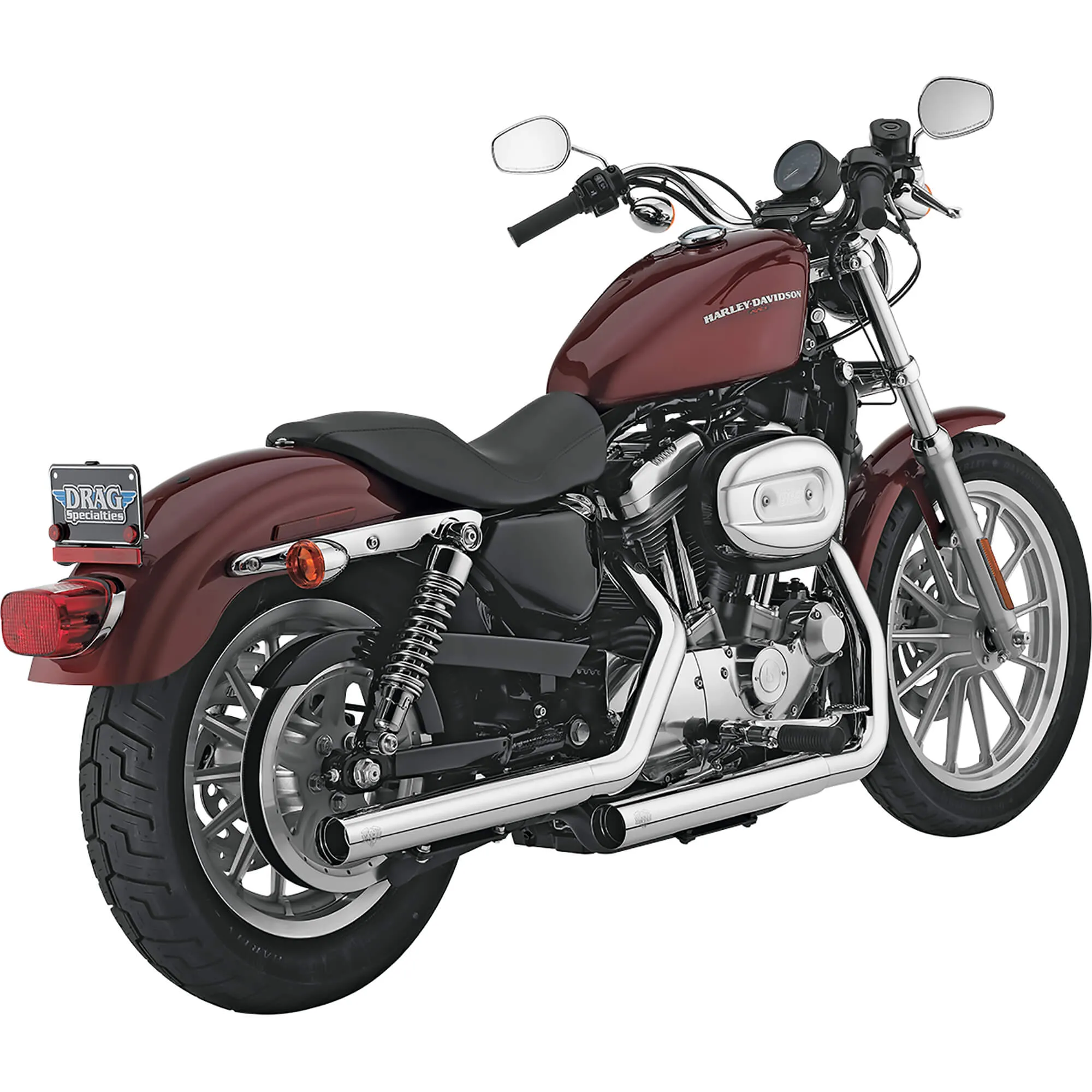 Chrome Slip-On Mufflers for 2004-2013 Harley-Davidson Sportster – High-Performance Straightshots