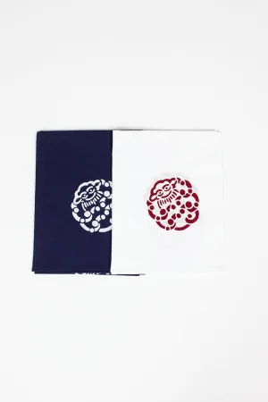 Tenugui Little Cloud Towel 2 Pack Blue/Red