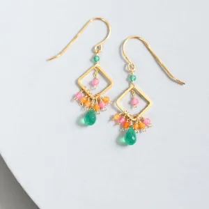 The Pixy Earring - Green Onyx