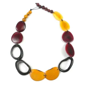 Ventana Tagua Necklace in Sangria Faire Collection