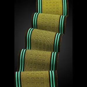 Wink Scarf in Lime and Turquoise, Sosumi Weaving by Pamela Whitlock