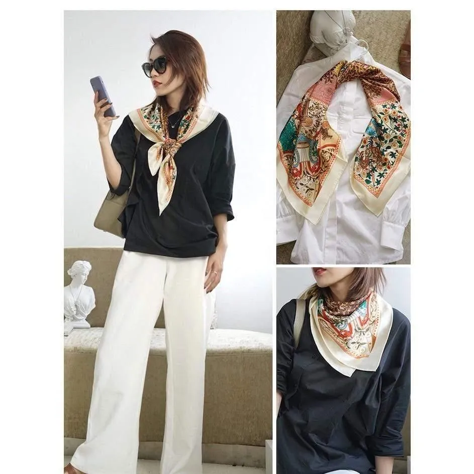 Women Fashion Scarves 100% Silk Scarf